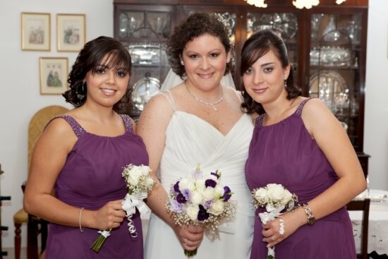 With my beautiful bridesmaids
