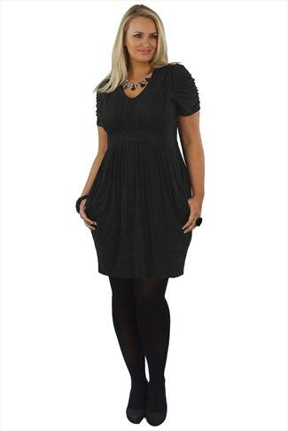 Gaga Sleeve Plus Size Tunic Dress