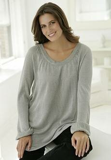 Luxe knit scoop neck pullover sweater