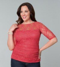 Smitten Lace Top-Coralx420