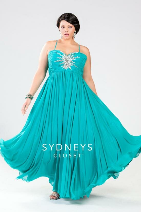 Starburst Gown in Aquamarine by Sydney's Closet